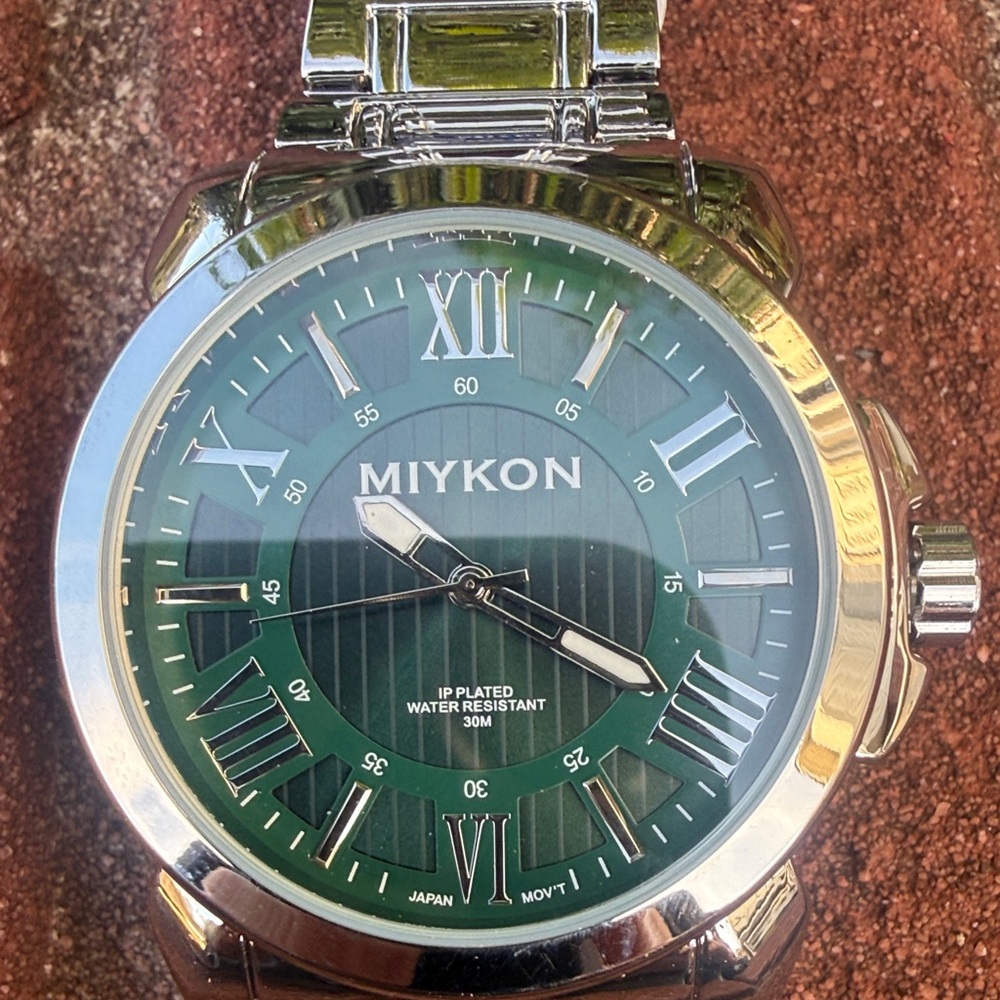 #97 Miykon Green and Silver Watch